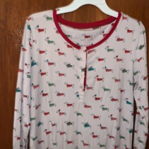 Kate Spade Daschund Christmas Sweater Night Gown Size Small